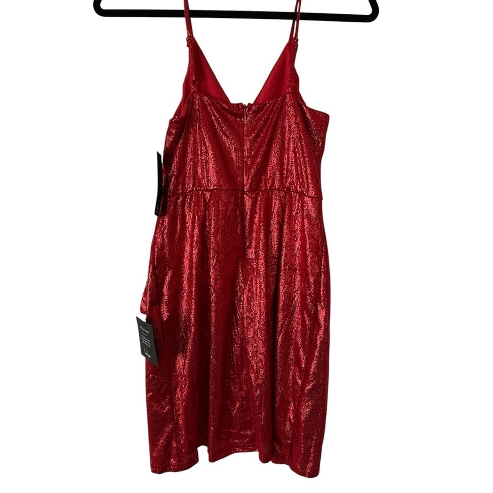 NWT Lulus Red Ruched Wrap Mini Dress Cocktail Prom Hoco size Small - Picture 4 of 4